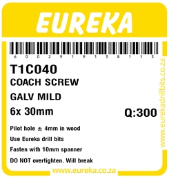 T1C040 - Coach Screw -T1C040_Label_T